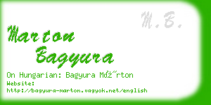 marton bagyura business card